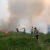 Lahan Gambut 4 Hektare Terbakar di Prabumulih II, Polsek Muara Lakitan Polres Musi Rawas Bergerak Cepat Jinakkan Api